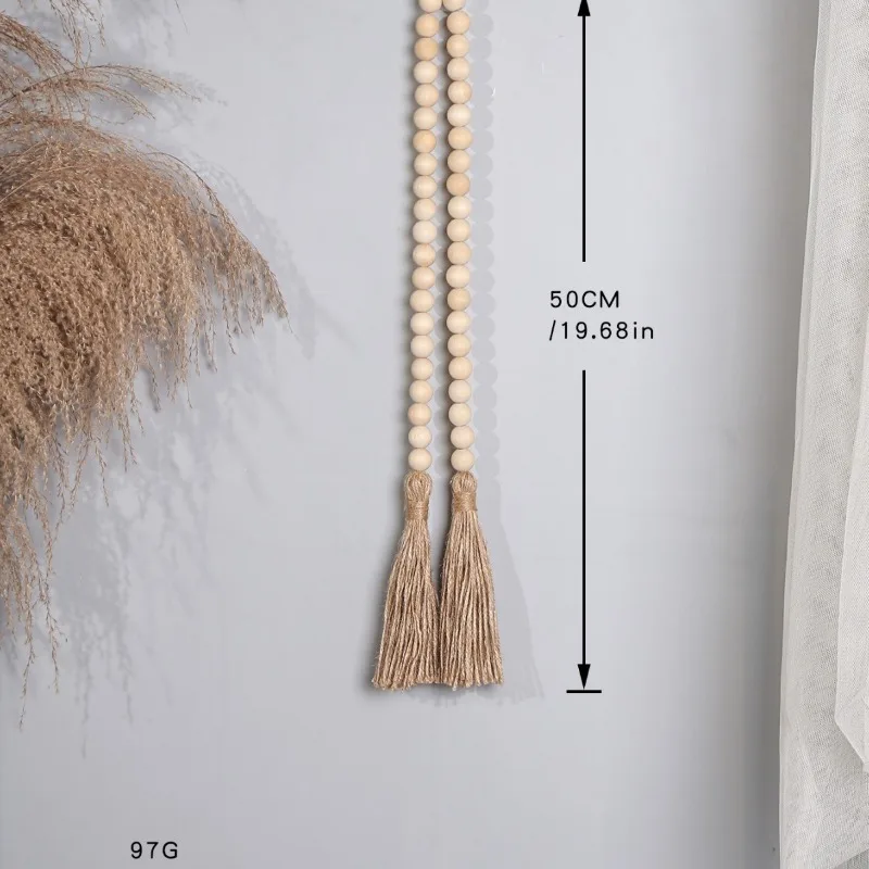 Nordic Style Solar Eclipse Ornament Handwoven Fringe Pendant for Living Room Guesthouse Wall Decor Wood Home Hanging Decoration