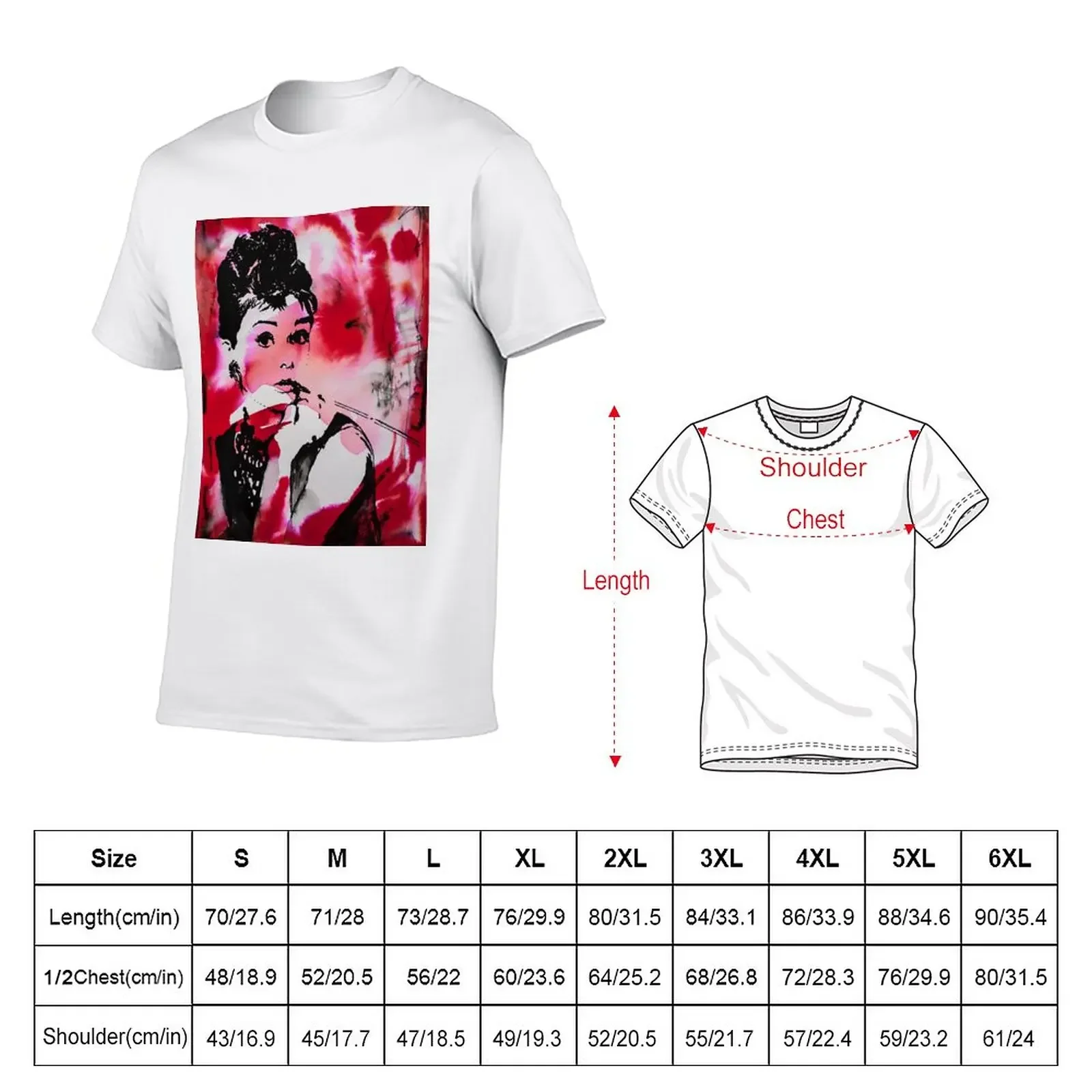 Audrey Hepburn T-Shirt aesthetic clothes anime clothes vintage shirts graphic tees black t-shirts for men