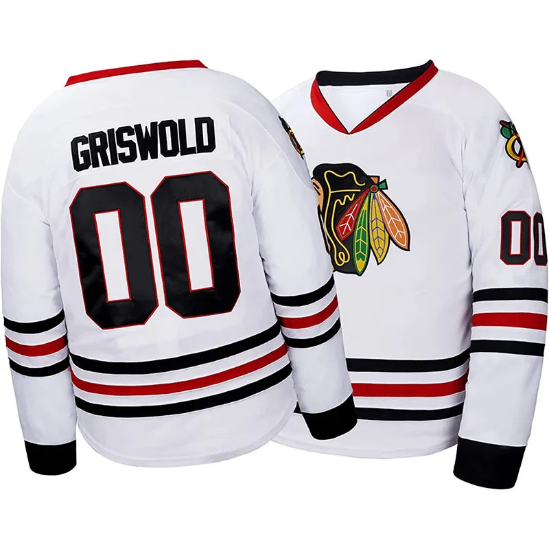 

Clark Griswold Shirt Christmas Vacation Cosplay Costume Hockey Jersey White Party Outfits