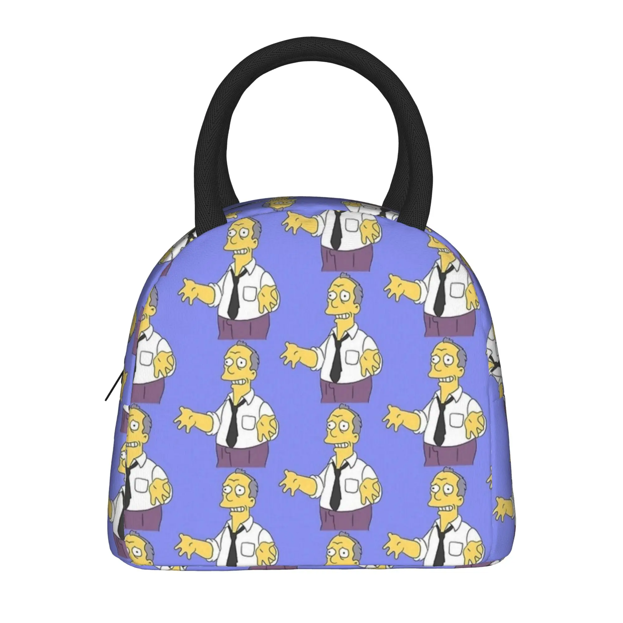 

Сумка для обеда S-Simpsons Gil Gunderson, коробка для обеда на пикнике для женщин, термосумка для обеда с забавным принтом, портативная сумка-холодильник из оксфордской ткани на молнии