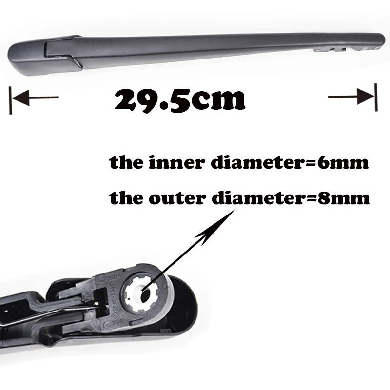 Erick's Wiper 12 "شفرة الممسحة الخلفية ومجموعة الذراع لنيسان مورانو 2 Z51 2007 - 2014 الزجاج الأمامي الباب الخلفي نافذة فرشاة #3