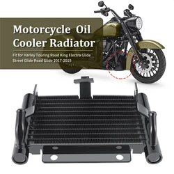 Motorcycle Black Oil Cooler Radiator for Harley Touring Road King Electra Glide Street Glide Road Glide 2017-Up