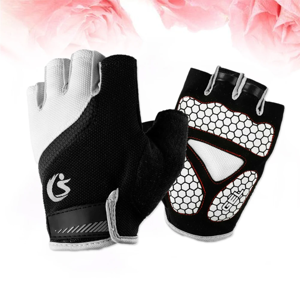 

1Pair Cycling Gloves Outdoor Sports Half Finger Breathable Non-Slip Size L Workout Gloves for Riding Climbing Fishing