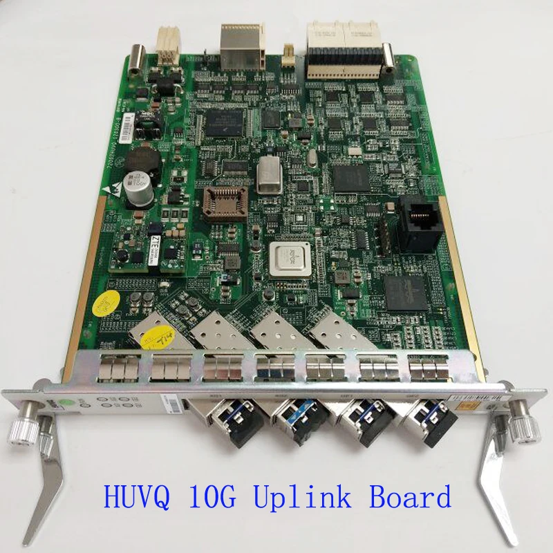 HUVQ Original 10G Uplink Board with 4 Ports 2x10G & 2x1.25G Optical SFP Modules for GPON OLT C300 FTTH Network Upgrade Kit