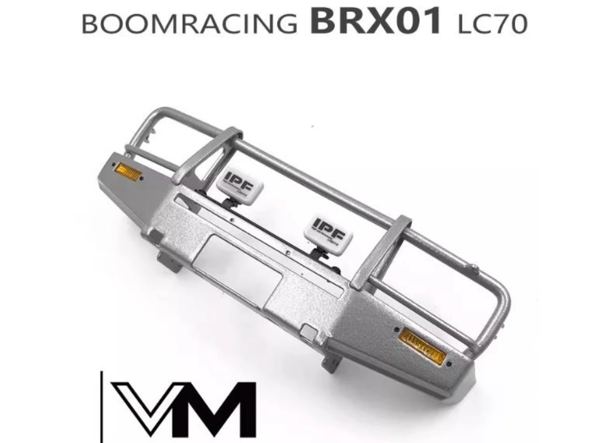 

CChand Metal ARB Front Bumper with Spot Lights for 1:10 RC Car Boomracing BRX01 LC70 Body