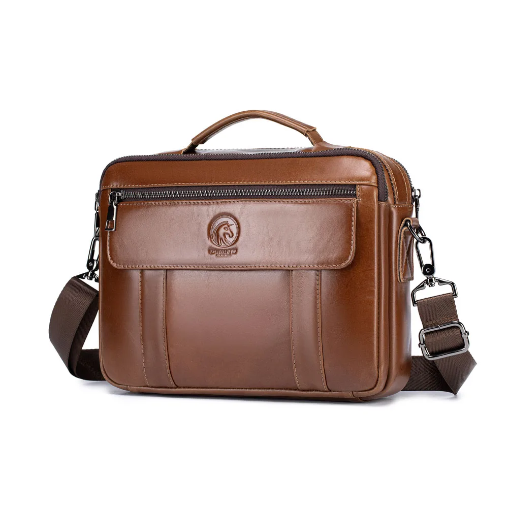 New men's mini crossbody bag, leather bag, men's texture perfect single shoulder carry on bag, top layer cowhide crossbody bag,