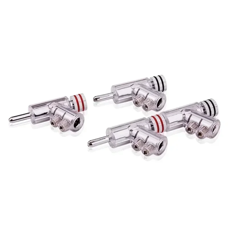 Złącza bananowe w kształcie litery Y Wtyczka audio Hi-End miedź do samoblokującego zacisku głośnikowego 4 mm Wzmacniacz Elektronika użytkowa — zdjęcie produktu 5