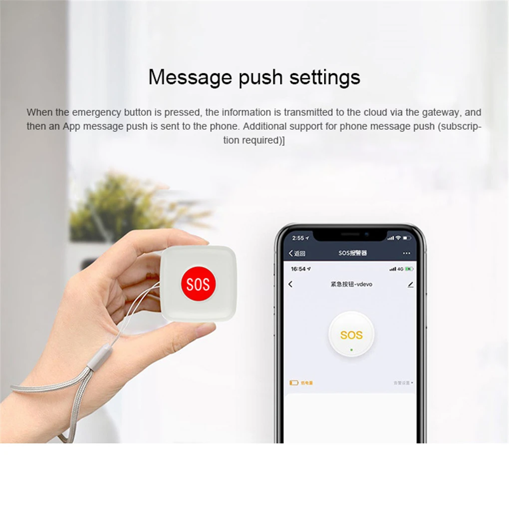 Tuya-Wireless Emergency Calling Alarm, Nursing Alarm System, Help Calling Button para Crianças e Idosos