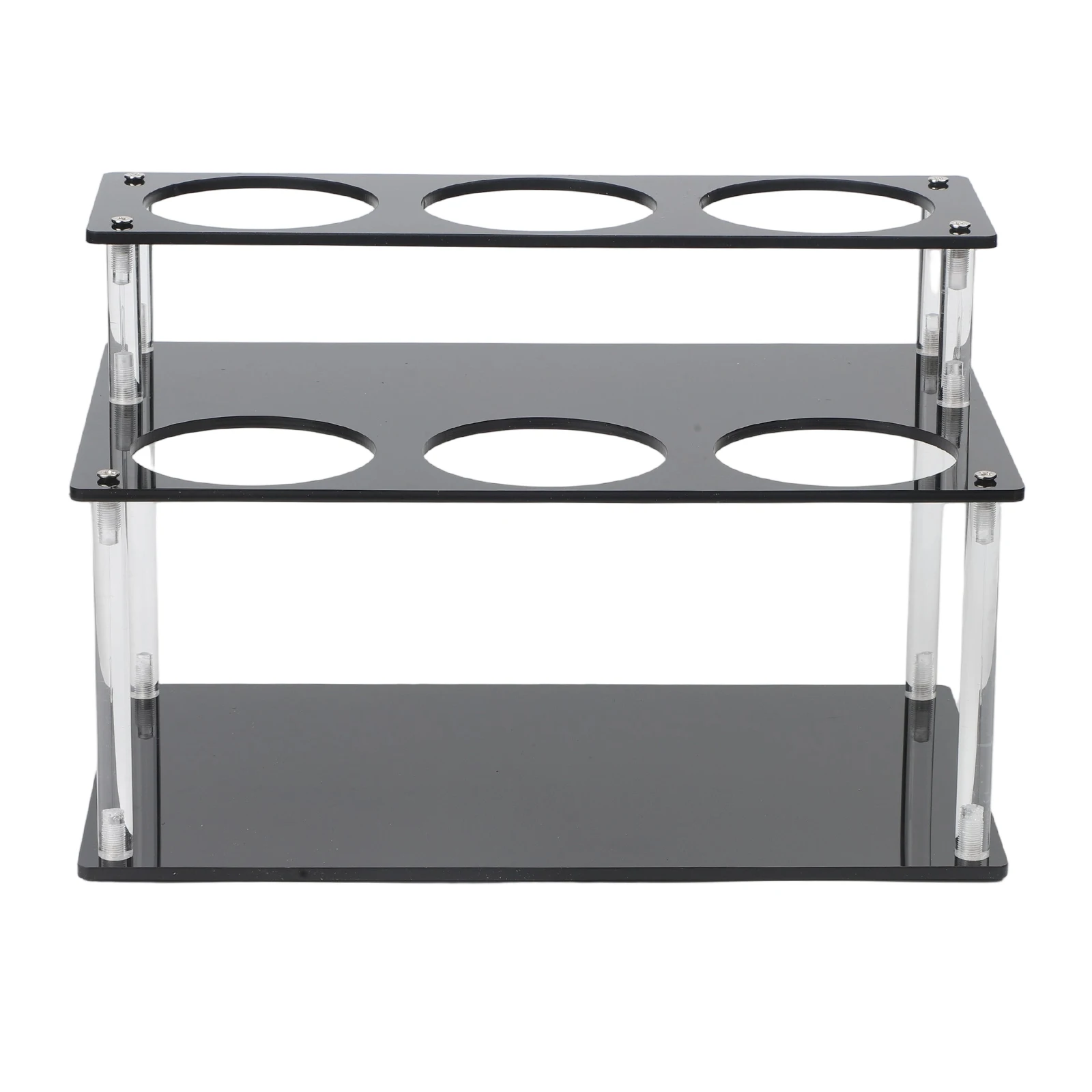 

2-х уровневая стойка для сиропа, акриловый органайзер для кофейного сиропа, настройка для мероприятий 12,6 х 7,48 х 7,48 дюйма, 2-уровневая стойка для хранения сиропа