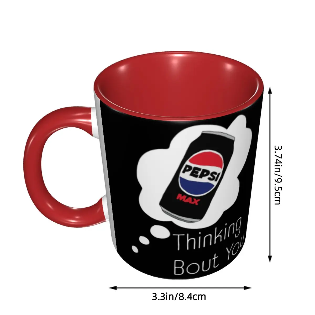 Thinking Bout You Pepsi Max Mug Funny Ceramic Coffee Cups Tea Mugs Milk Cup Drinkware Gifts for Friends