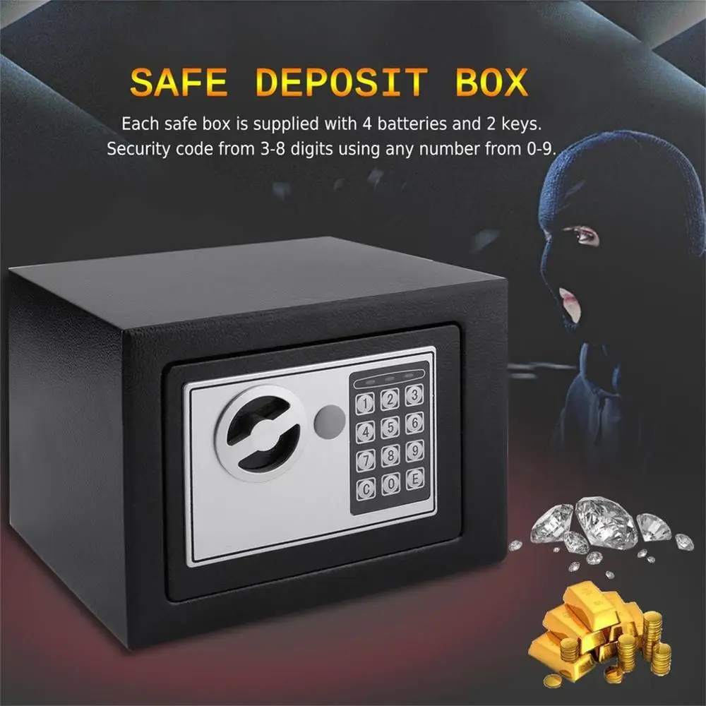 Safety Box Home 4.6L Digital Safe for Money Digital Electronic Safe Box Home Office Jewelry Money Anti-Theft Security Box