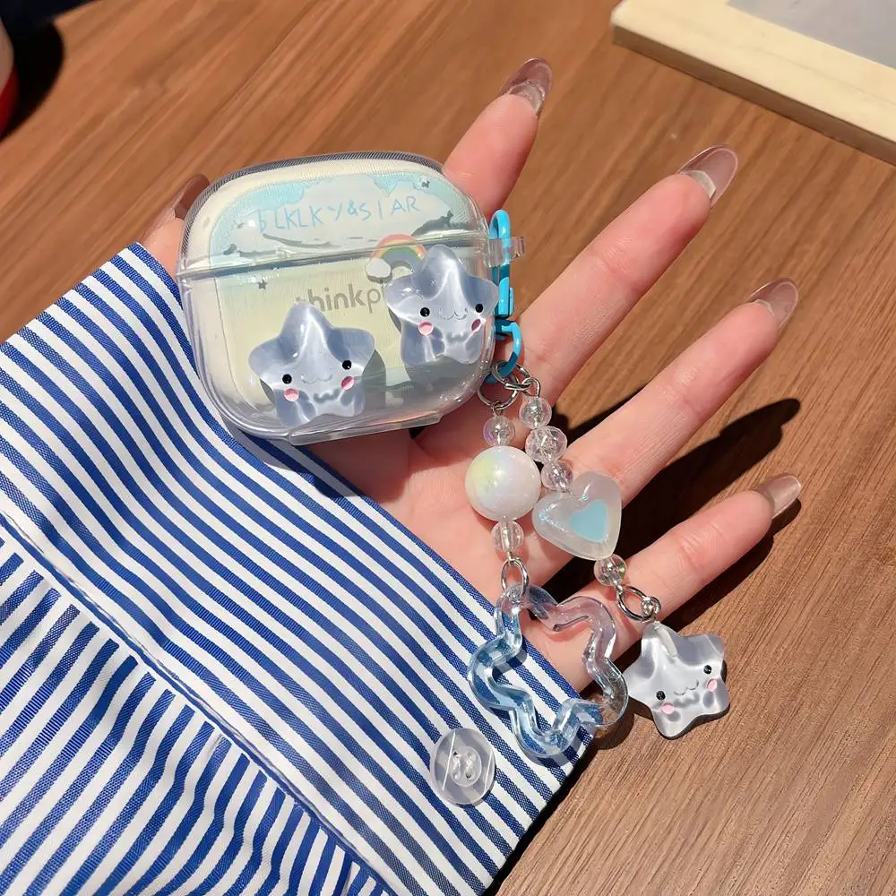 Подходит для Lenovo LP40 TWS, защитный чехол для наушников, гарнитура с рисунком вишневого банта, мягкий прозрачный чехол из ТПУ для наушников с брелоком