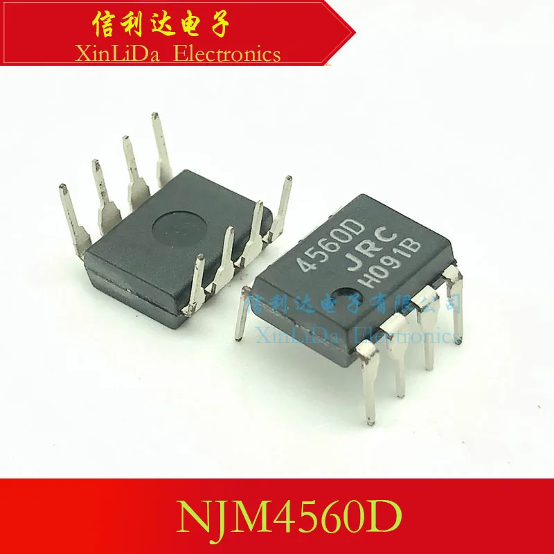 NJM4560D NJM4560 4560D DIP8 Low noise audio dual operational amplifier New and Original