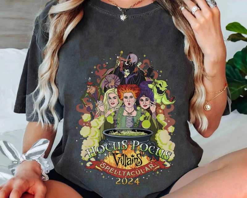 خمر أشرار ديزني قميص ديزني هالوين تي شيرت Maleficent الشر الملكة أورسولا المملكة السحرية ديزني لاند عطلة عطلة