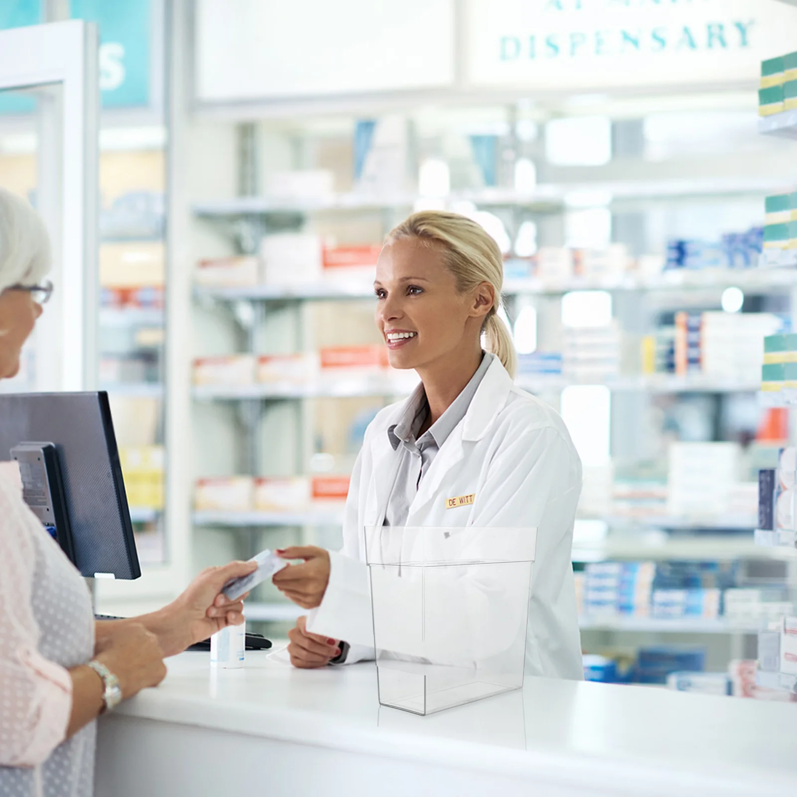 

Needle Storage Box Clear Acrylic Top-Down Design For Medicine Supplies Home Hospital Travel Use Multifunctional Storage