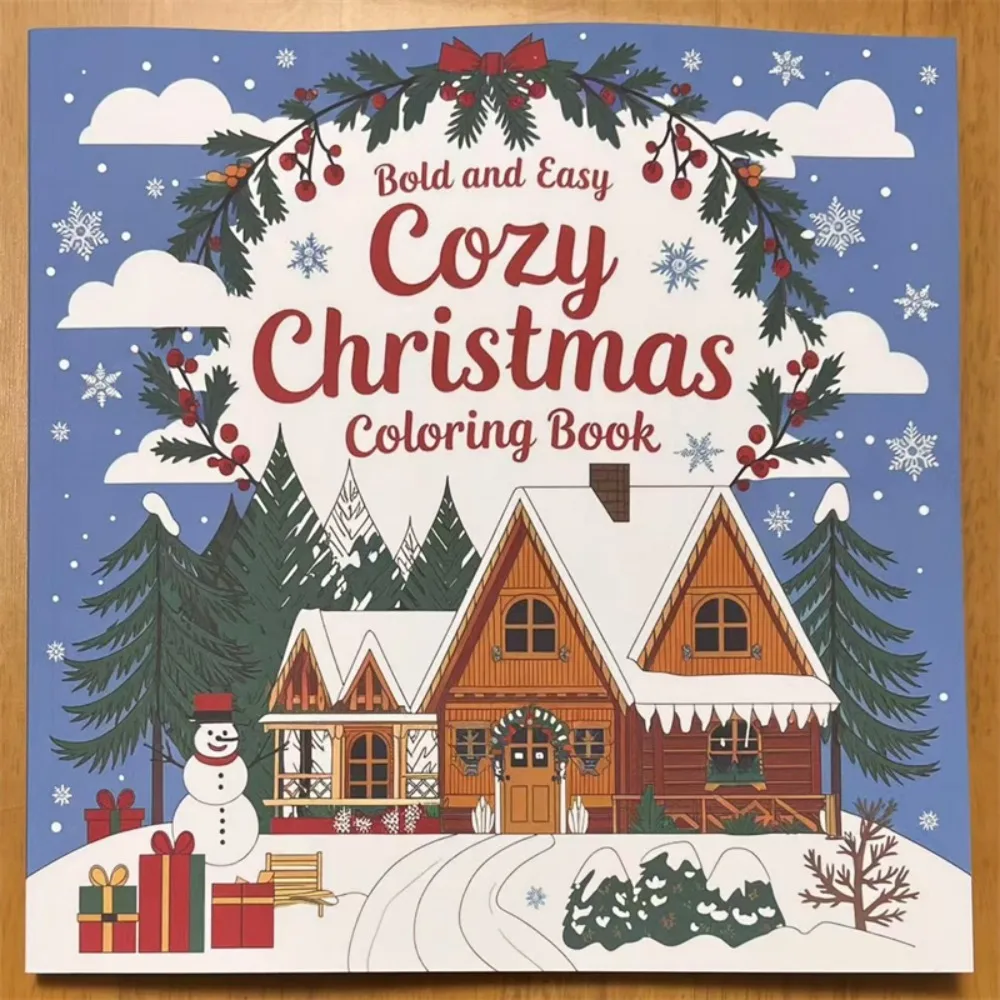 Christmas Theme Merry Christmas Coloring Book Montessori Gift Drawing Games Toys Graffiti Painting Book Relaxation Educational