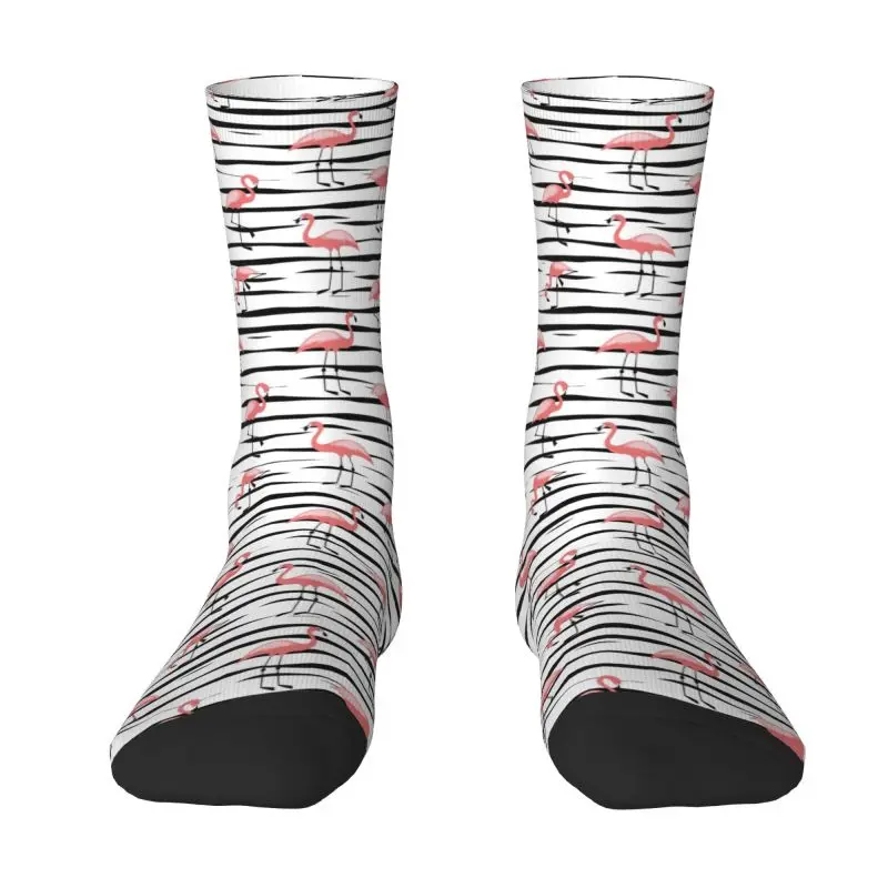 

Custom Flamingo Seamless Pattern Men's Crew Socks Unisex Funny Spring Summer Autumn Winter Dress Socks