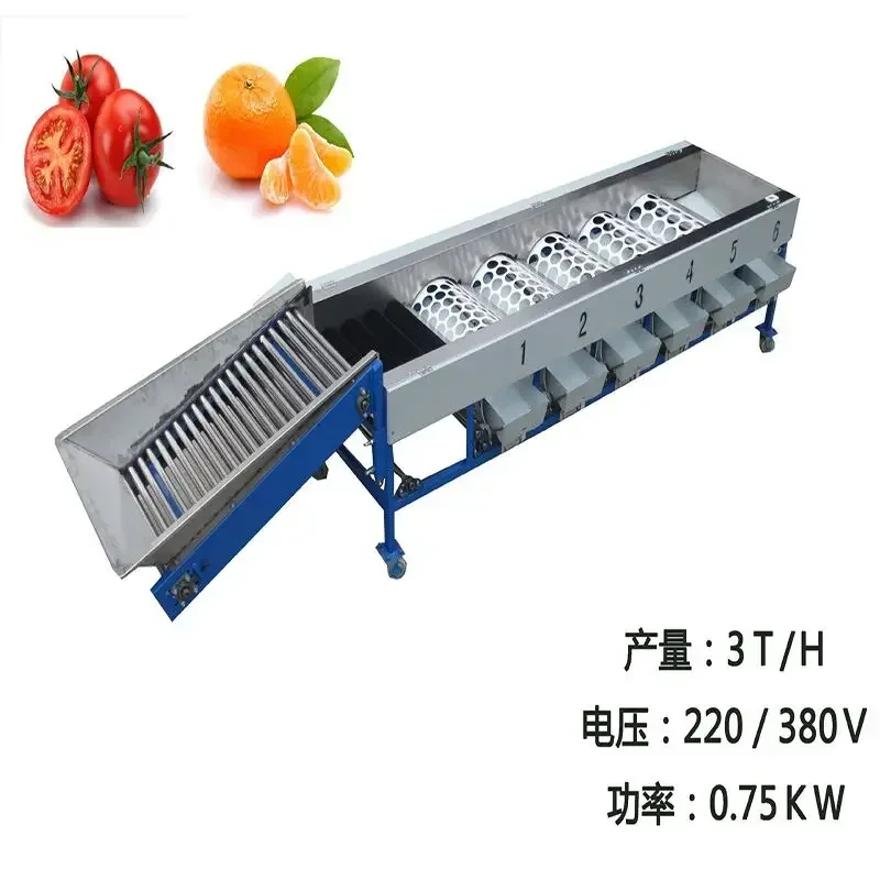 Fruit Grading Machine Industrial Fully Automatic For Filter Apple Orange Tomato Easy Operate Hot sales