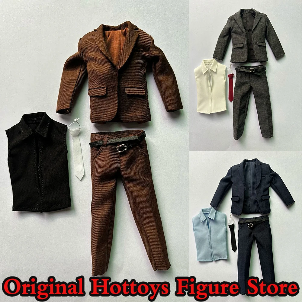 

5 Style 1/12 Scale Male Soldier Clothes Set Solid Color Shirt Tie Long Pants For 6-inches Action Figure Model Doll Toys