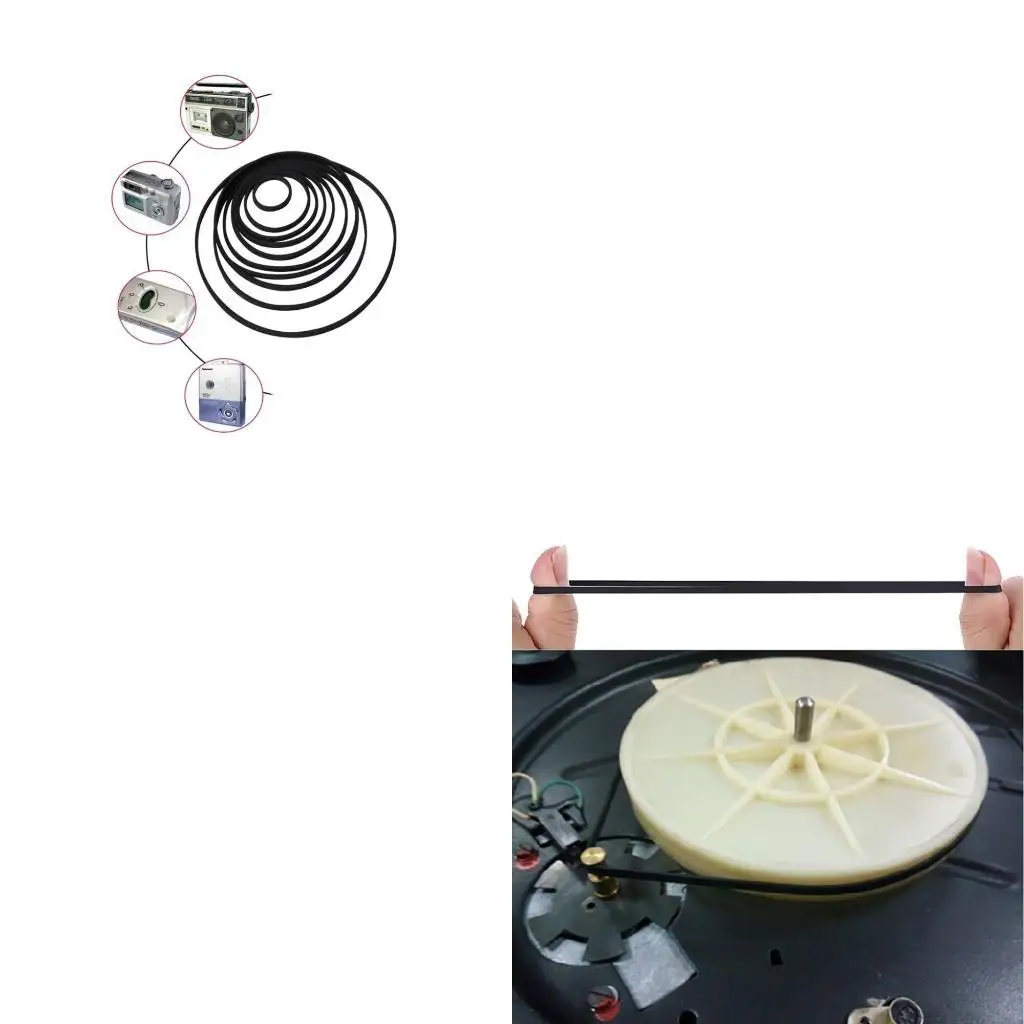 

Надежный резиновый ремень проигрывателя, сменный, долговечный, резиновый ремень для рекордера, легко устанавливается, 345 мм/214