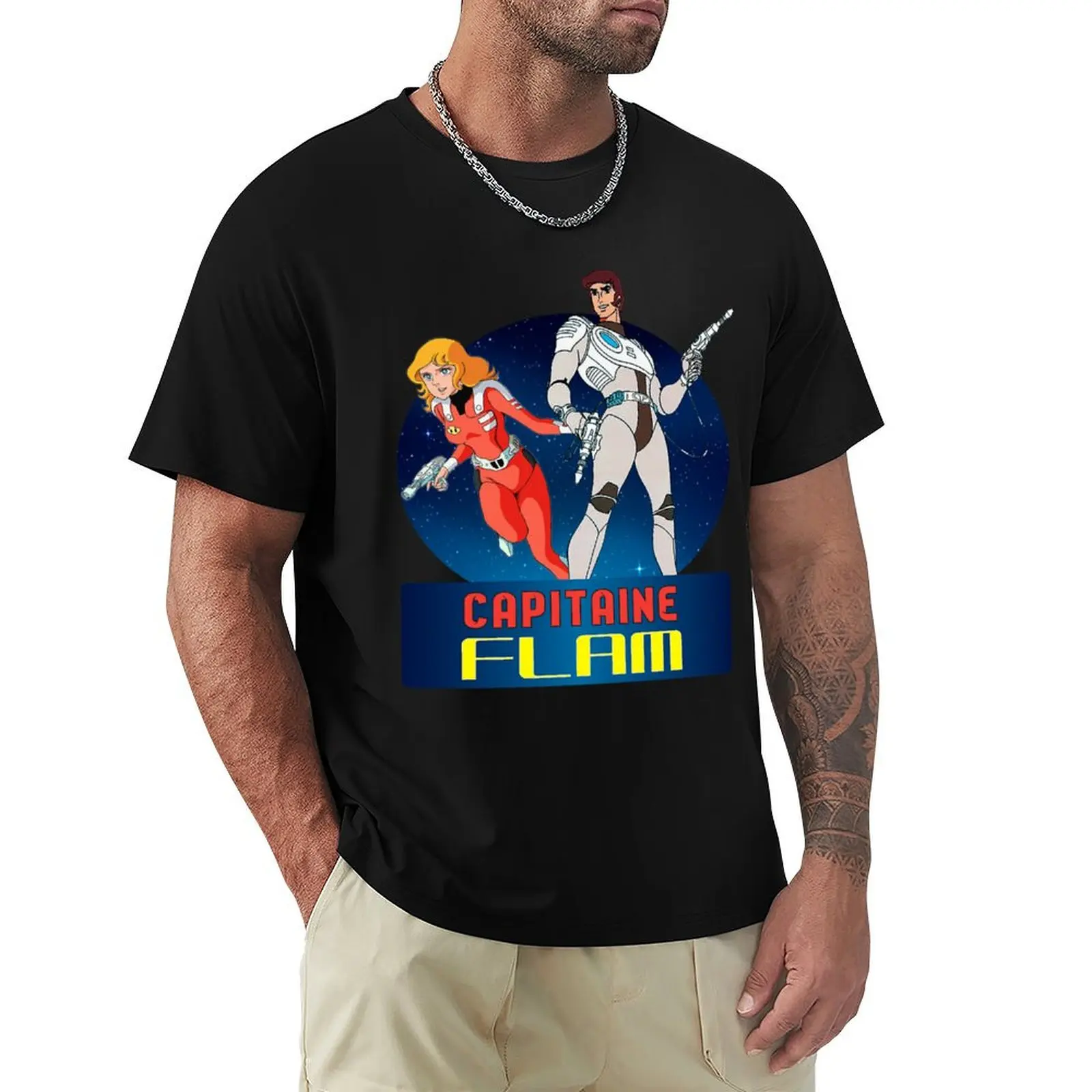 

Capitaine Flam (Captain Future) T-Shirt Lightweight Casual Summer T-Shirt