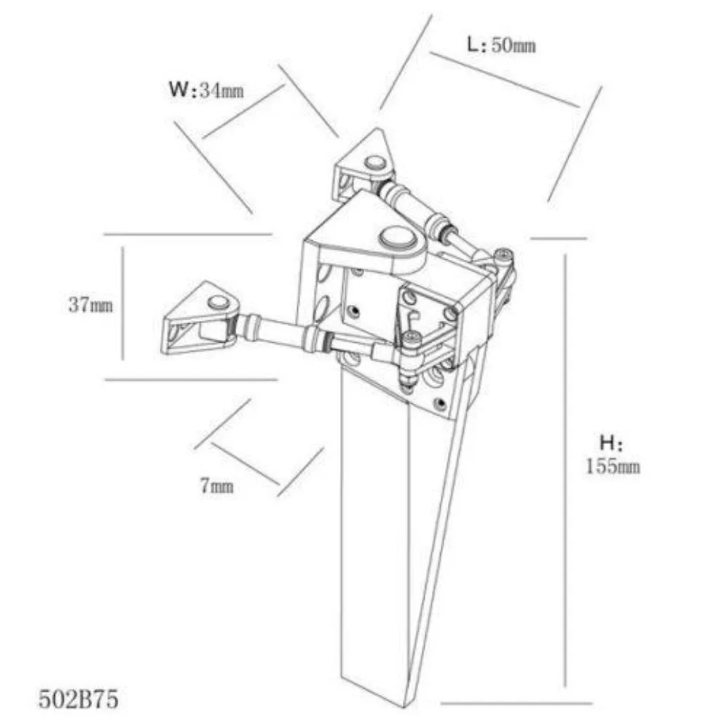 155mm Large Scale Rudder, Professional Directional Rudder for 1m+ Gas Catamaran RC Boat