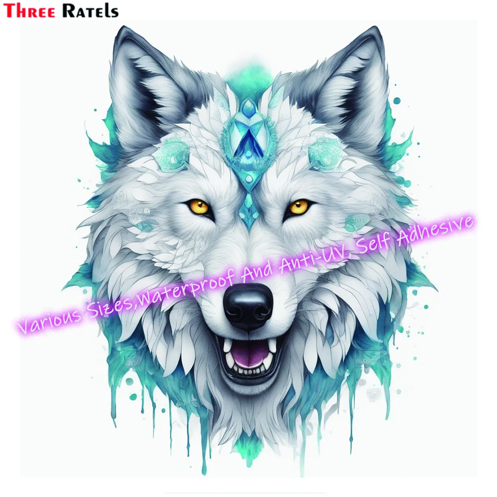Three Ratels M297 3d Wolf Roaring High Quality Car Sticker Notebook Suitcase Motorcycle Racing PVC DIY Auto Accessories