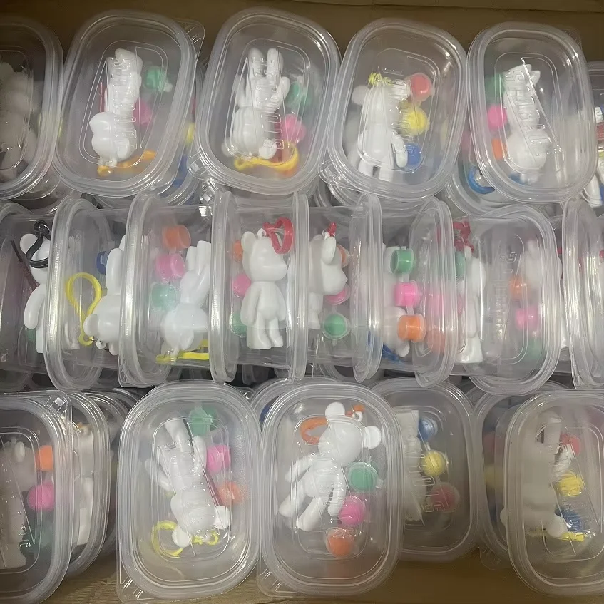 Brinquedo de urso violento artesanal branco em branco para enfants، مجموعة مواد الرسم على الجدران DIY، brinquedo criativo do