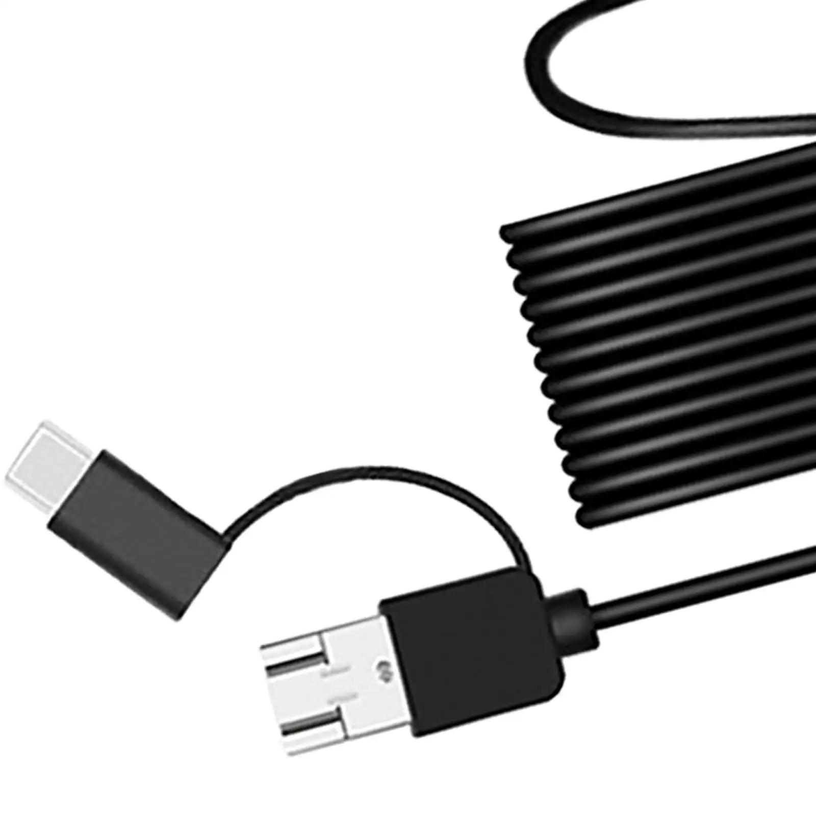 3 in 1 USB Endoscope Camera 8mm IP68 Waterproof Borescope 1200P HD Inspection Tool with LED Light for Android Windows