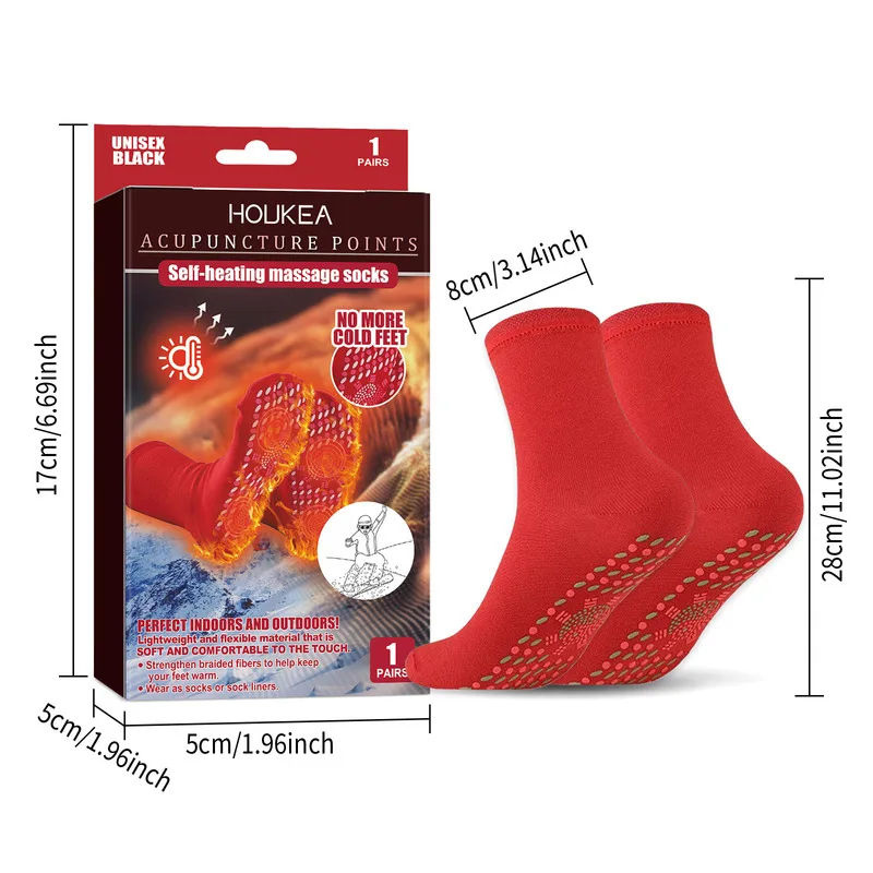  Coldproof Winter Socks Warm Outdoor Sports Foot Care Massage NonSlip Winter Exercise Daily Foot Warmth