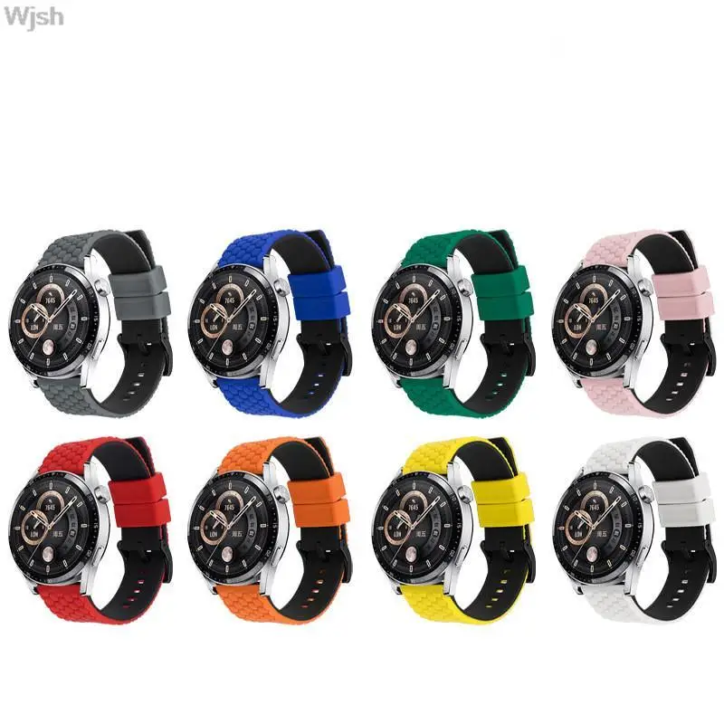 20mm 22mm Silicone Watch Strap Double Color Quick Release Band Bracelet for Huawei Watch gt 2 Samsung Galaxy 42/46mm Amazfit GTR