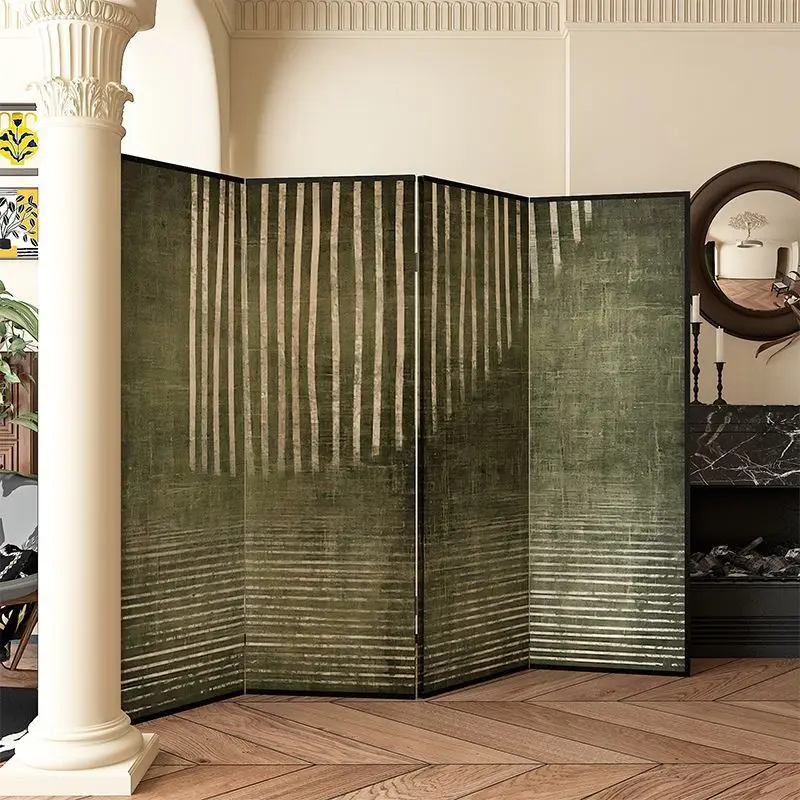 Screen partition, living room folding mobile entry, modern simple bedroom entry door blocking light luxury and high-end sense