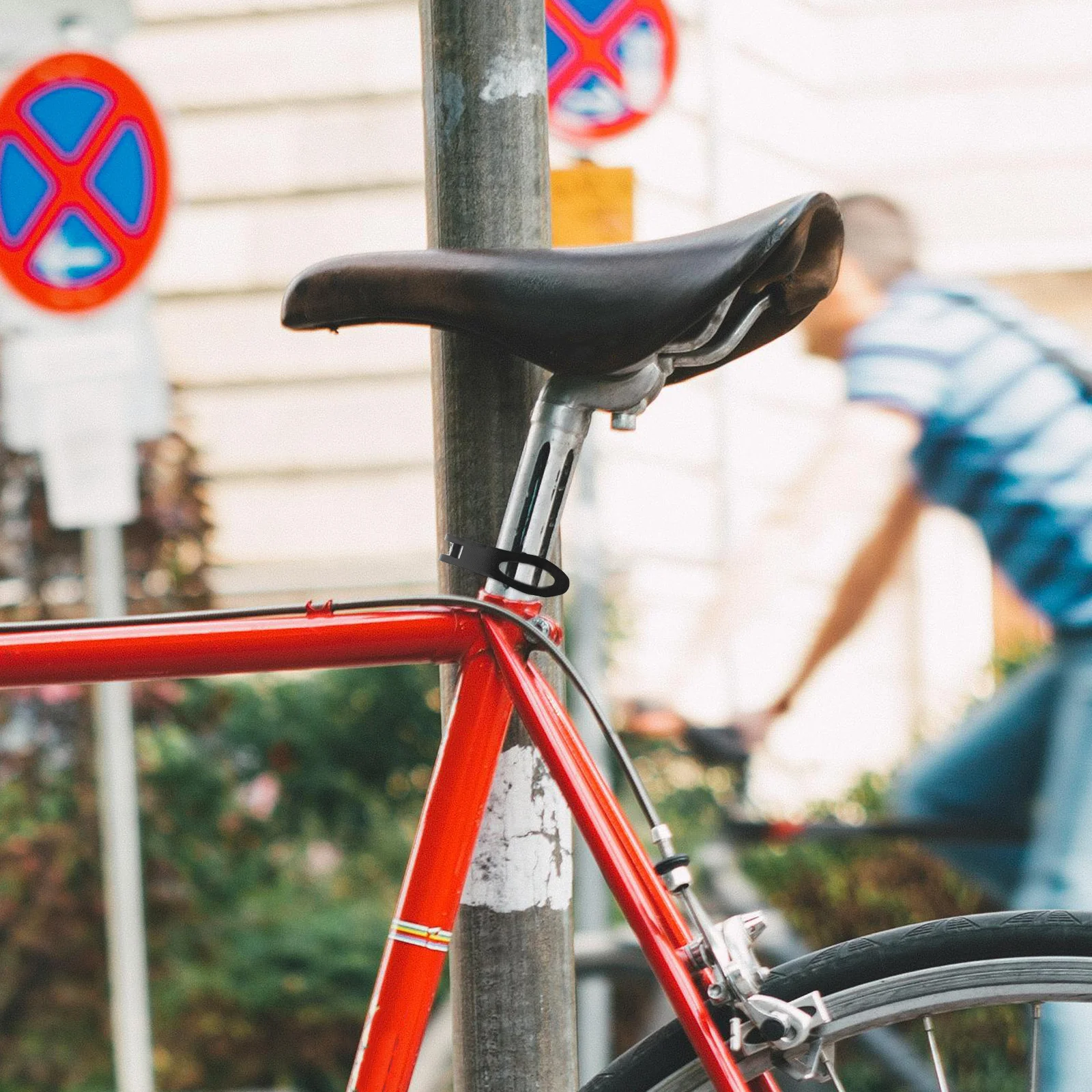 

Aluminum Alloy Bike Seat Post Clamp Quick Release Binder Bolt for Bicycle Seatpost Skewer Tool Compatible with Mountain Folding