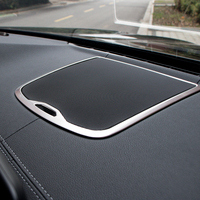 Steel Sliver Car Dashboard Speaker Frame Front Panel Sound Cover Sticker for BMW X3 G01 2018 2019 2020 2021 2022   Accessories