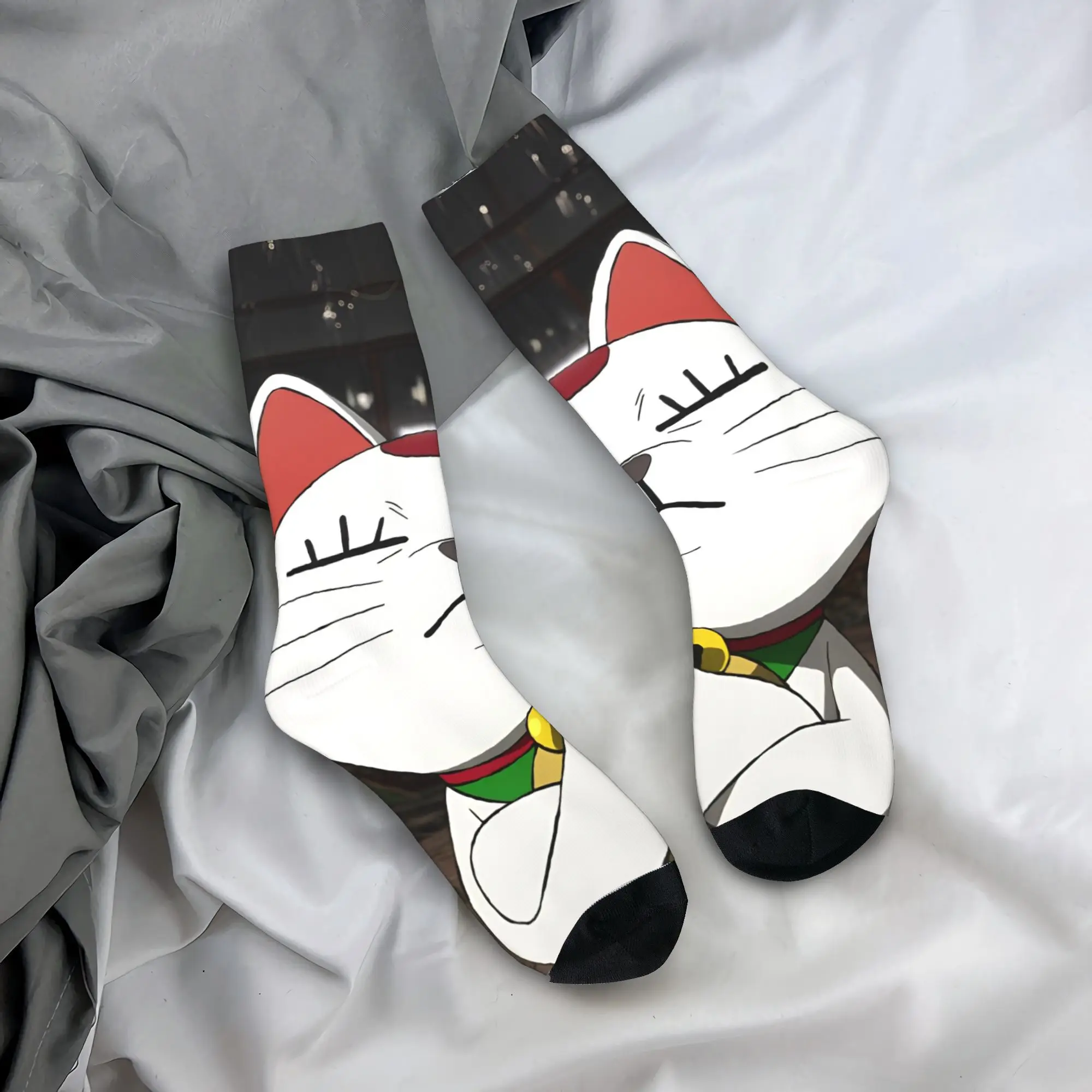 

Женские и мужские носки, чулки с изображением кота Dandadan, весенние модные качественные носки, спортивные противоскользящие носки для бега с графикой