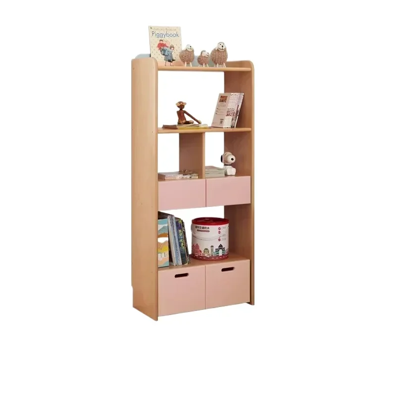 

Children's bookcase Modern simple household solid wood locker Children's room Large capacity storage locker