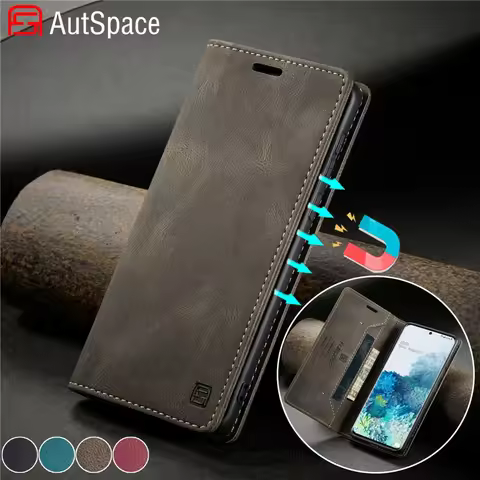 Magnetic Leather Phone Case For Samsung Galaxy S25 Edge S24 S23 S22 S21 Ultra S20 FE S10 Plus Note 20 Flip Wallet Card Cover Bag