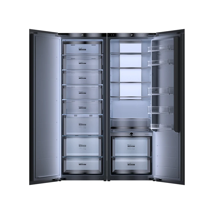 عاكس ثلاجة من المباشر إلى الباب، تبريد هواء كامل، خالي من الصقيع، مخصص مدمج، رفيع للغاية، ذو سعة كبيرة