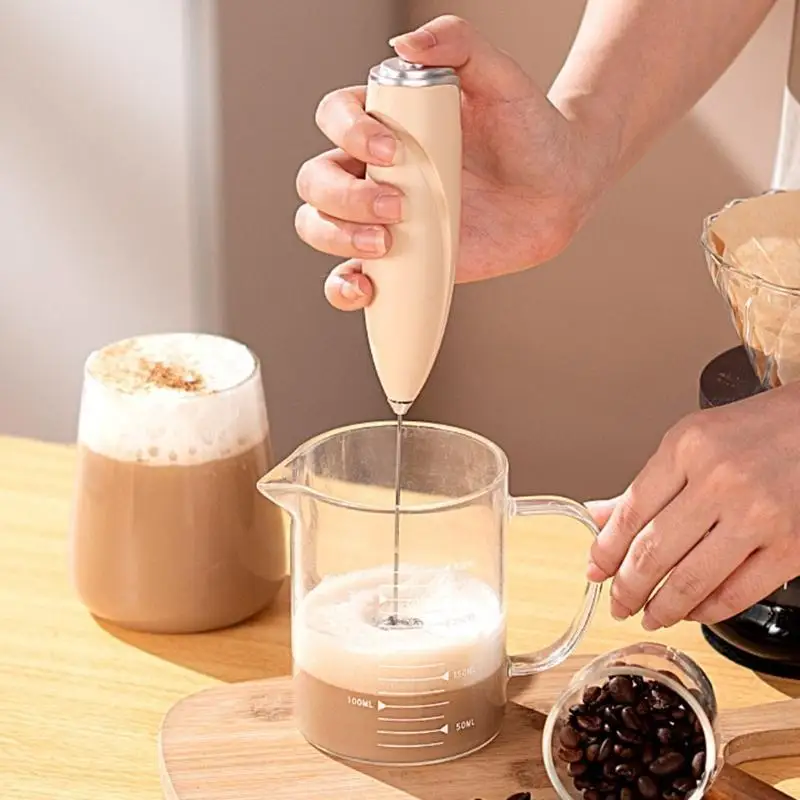 27RB Multi Functional Electric Whisk Battery Powered Eggs Beater Milk Frother for Lattes Cappuccinos and Hot Chocolates