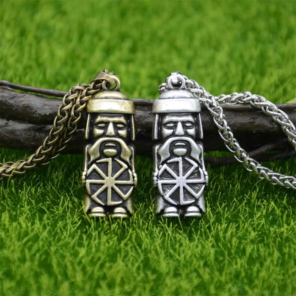 Nostalgia Slavic Kolovrat Pendant Norse Pagan Slavs Necklace For Men Amulet Talisman Jewelry