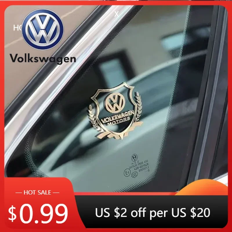 

Для VW 2 шт. металлические эмблемы-наклейки на стеклоочистители, светоотражающие наклейки для VW Volkswagen GTI Golf 6 7 5 4 3 2 8 MK4 MK6 MK7 MK5
