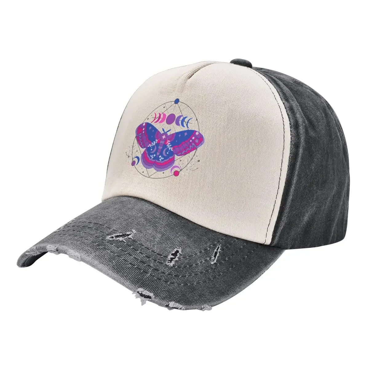 

Bisexual Magic Moon Moth Baseball Cap Gentleman Hat New Hat birthday Caps Male Women's