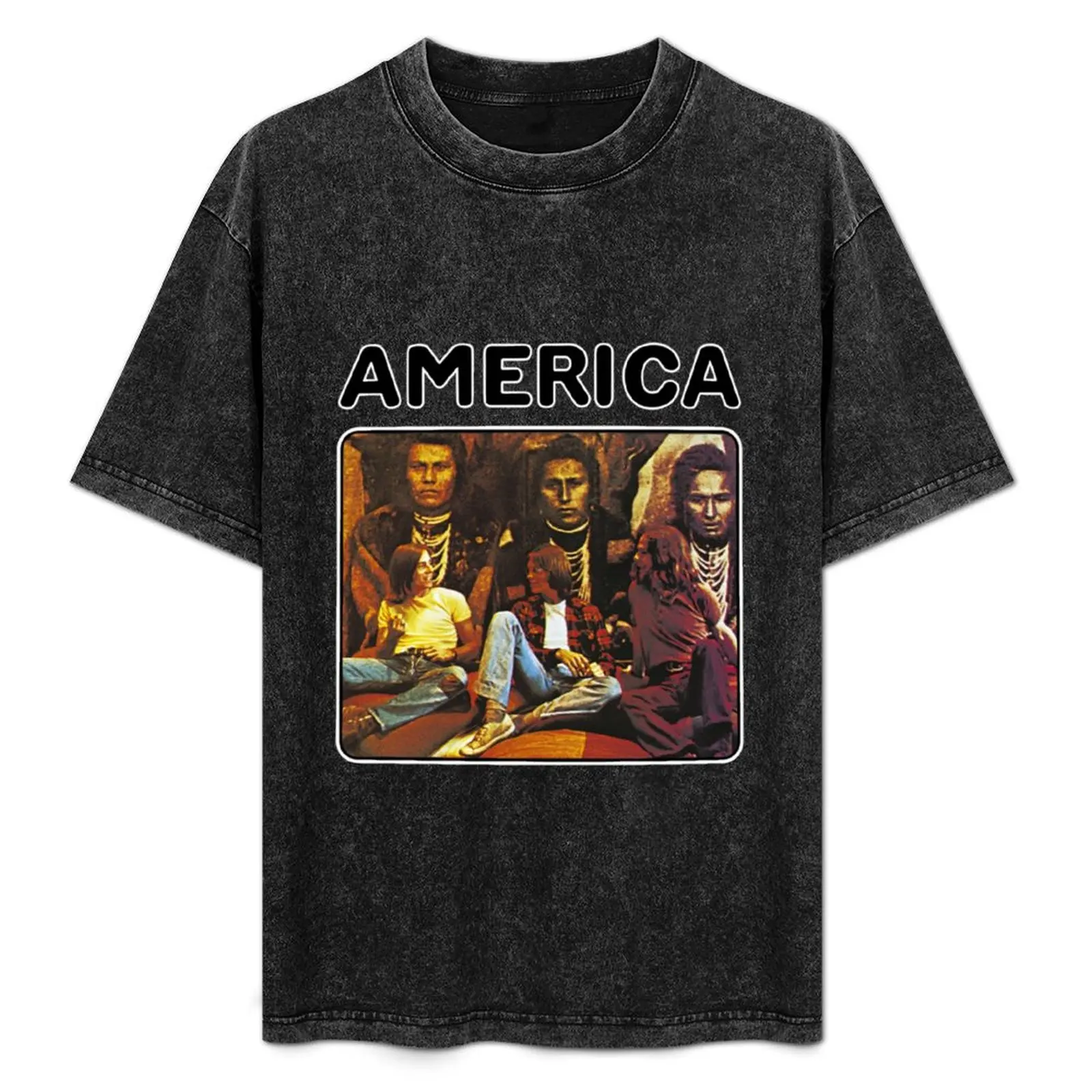 

Retro america band rock gift for fans T-Shirt korean fashion clothes summer top mens designer clothes