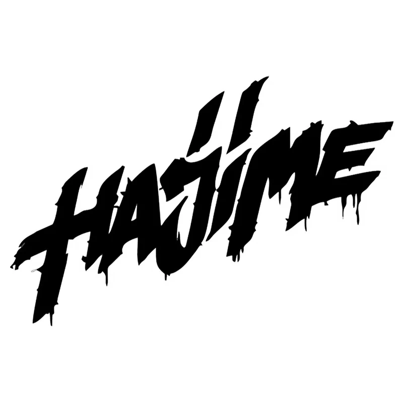 V1166# No Background Vinyl Decal Hajime Car Sticker Waterproof Auto Decors on Car Body Bumper Rear Window Laptop Choose Size
