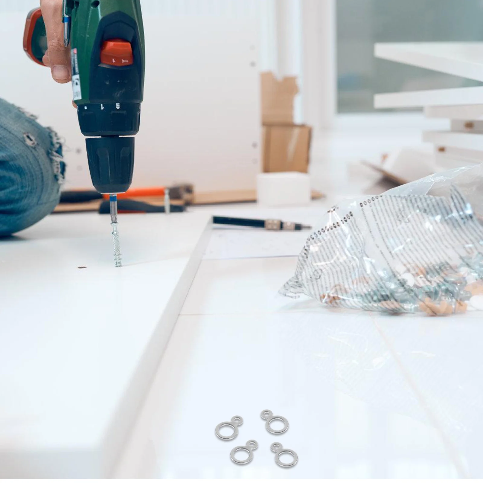 

50Pcs Stainless Steel Double Hole Connectors 8 Figure Fasteners Jigging Split Rings Fishing Tools Jigging Rings