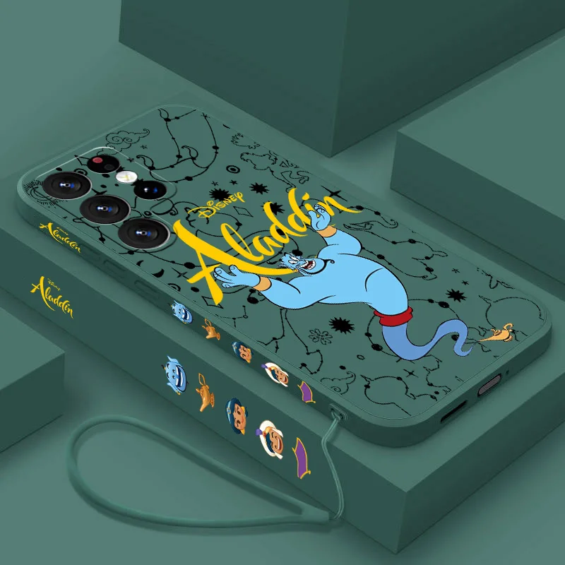 Disney Handsome Aladdin Liquid Left Rope Phone Case For Samsung S10 S20 S21 S22 S23 S24 S10e Plus Lite Ultra FE Shell Soft Cover image 5