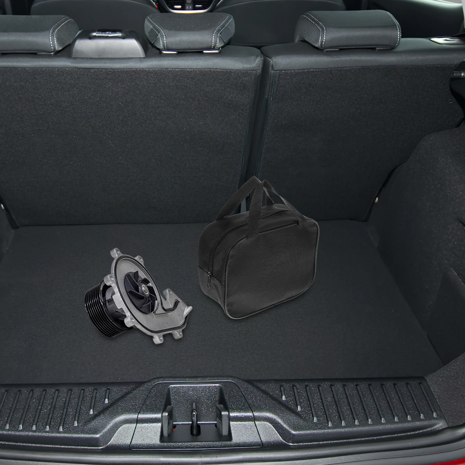 

Foldable Car Pump Bag Air Inflator Storage Portable Tool Organizer Tire Pump Carrier Durable Fabric Lightweight Design Easy