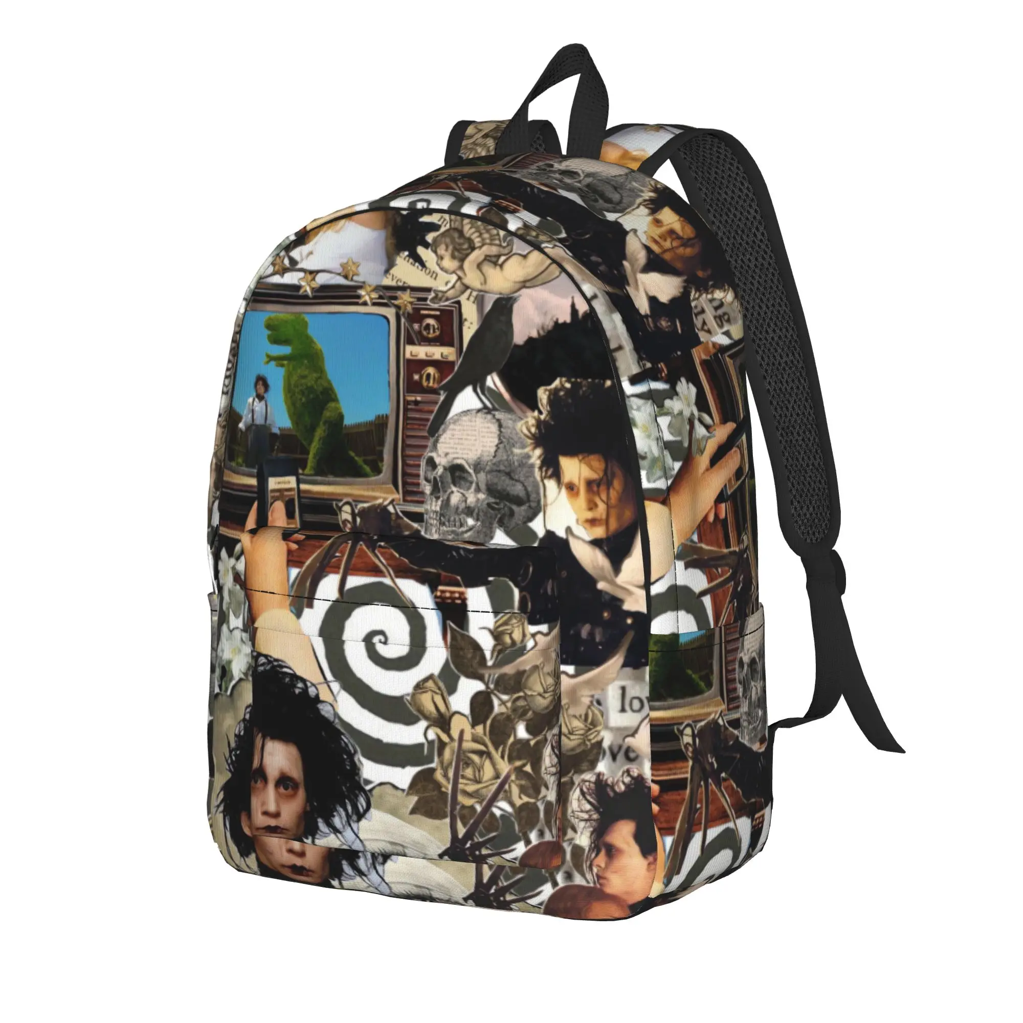 Edward Scissorhands Backpack  Male Polyester Sport Backpacks Print Modern High School Bags Rucksack