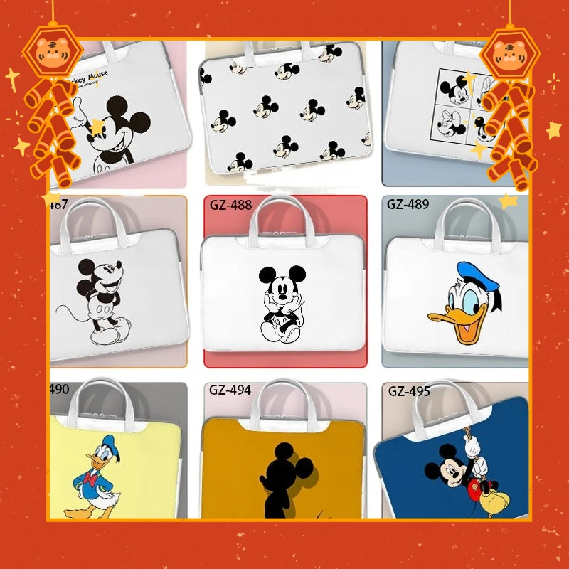 

Аниме периферийные устройства Дисней Микки Маус сумка для ноутбука милый большой емкости органайзер для планшета мультфильм сумка чехол для ноутбука 12 13 14 дюймов 16 дюймов