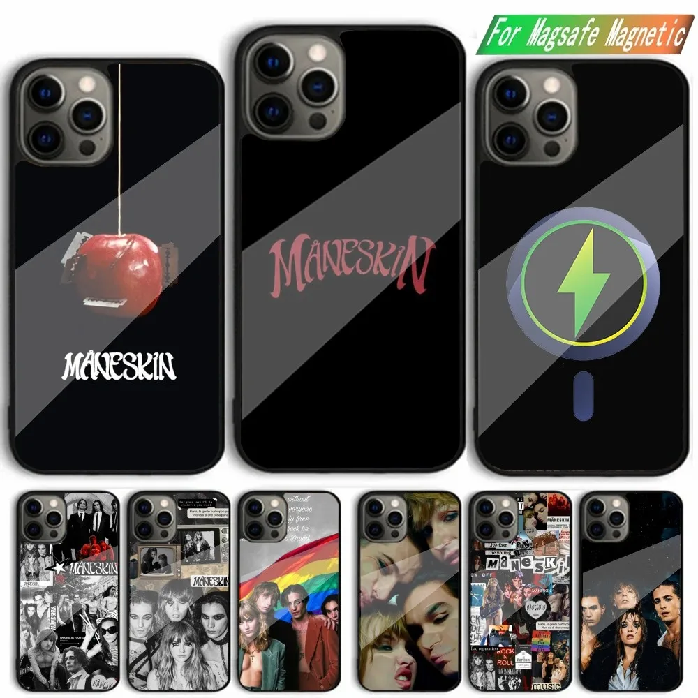 

Rock Band M-Maneskin Phone Case For iPhone 15,14,13,12,11,Plus,Pro,Max Mini Magsafe Magnetic Wireless Charging